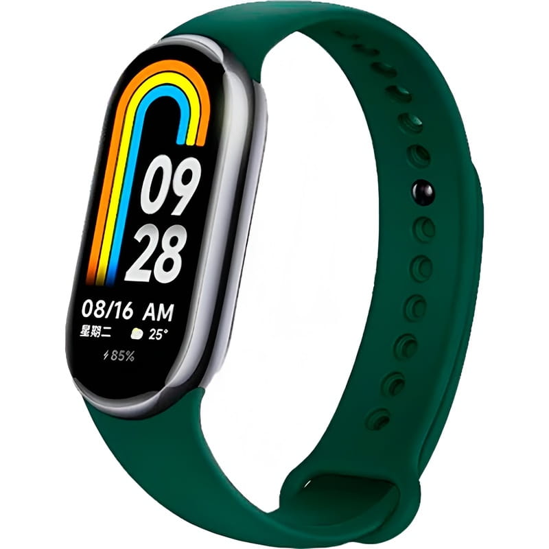 Силиконовый ремешок BeCover для Xiaomi Mi Smart Band 8 Dark Green (709384)