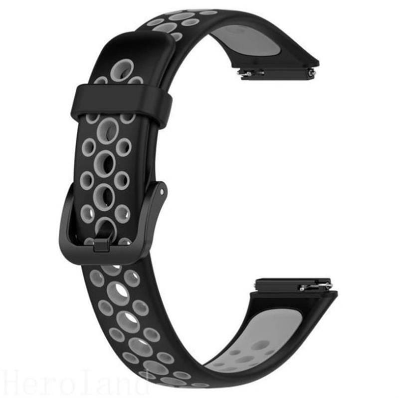 Ремінець BeCover Vents Style для Huawei Band 7/Honor Band 7 Black-Gray (709438)