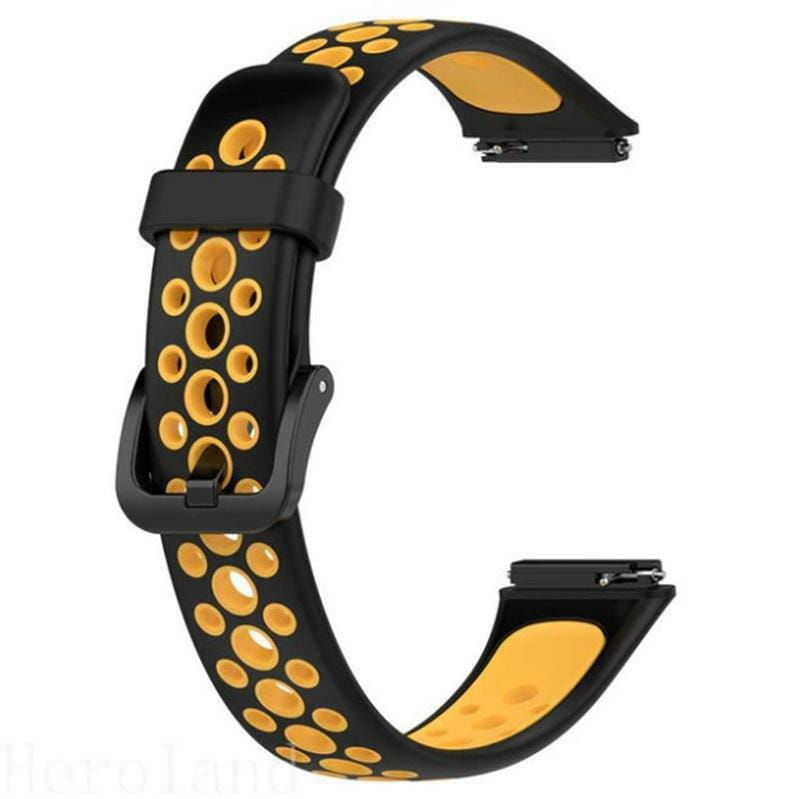 Ремінець BeCover Vents Style для Huawei Band 7/Honor Band 7 Black-Orange (709441)