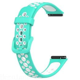 Ремешок BeCover Vents Style для Huawei Band 7/Honor Band 7 Turquoise-White (709444)