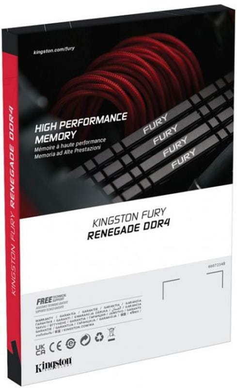 Модуль памяти DDR4 32GB/3600 Kingston Fury Renegade Black (KF436C18RB/32)