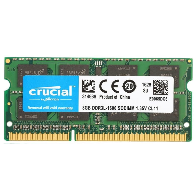 Модуль памяти SO-DIMM DDR3L 8GB/1600 Crucial (CT102464BF160B.C16FPD)