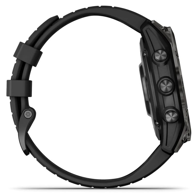 Смарт-годинник Garmin Fenix 7 Pro Sapphire Solar Carbon Gray DLC Titanium with Black Silicone (010-02777-54)