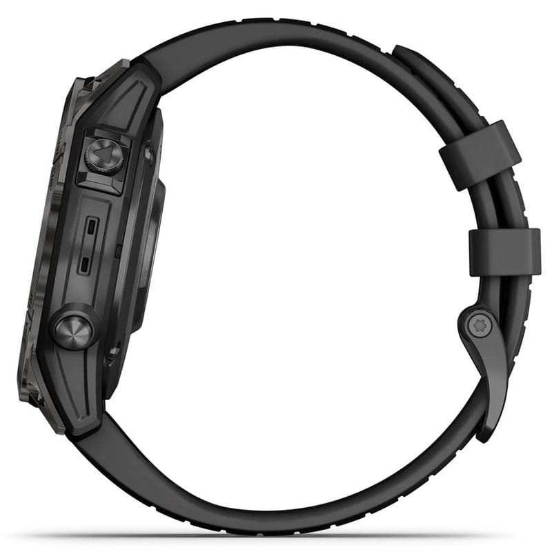 Смарт-часы Garmin Fenix 7 Pro Sapphire Solar Carbon Gray DLC Titanium with Black Silicone (010-02777-54)