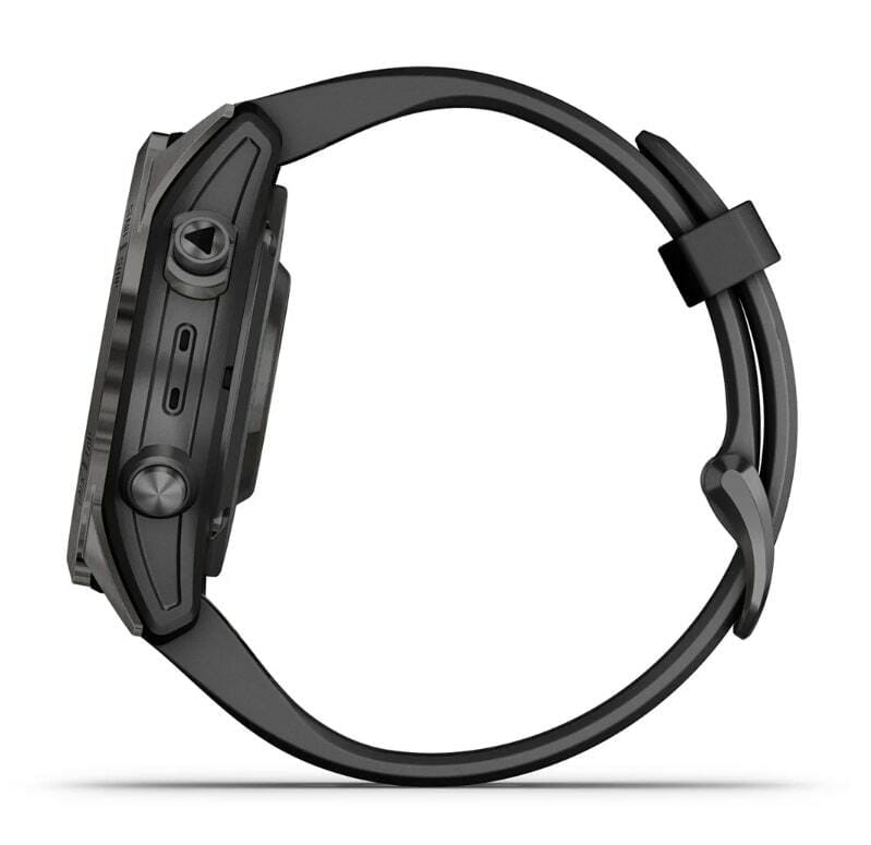 Смарт-годинник Garmin Fenix 7S Pro Sapphire Solar Carbon Gray Titanium with Black Silicone (010-02776-54)