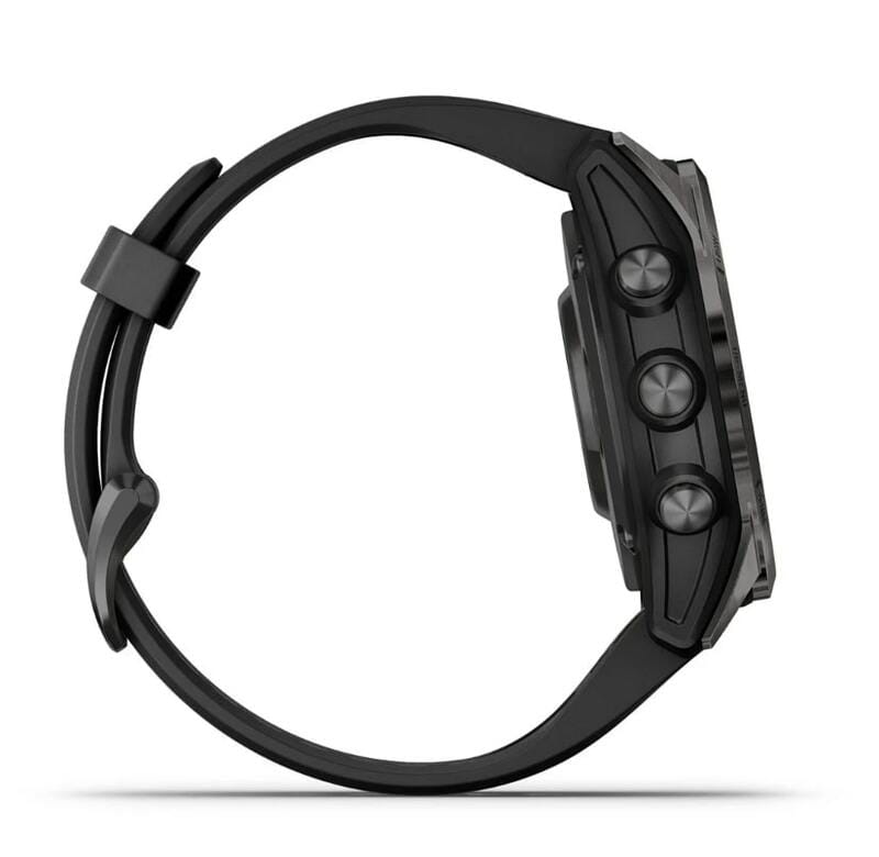 Смарт-часы Garmin Fenix 7S Pro Sapphire Solar Carbon Gray Titanium with Black Silicone (010-02776-54)
