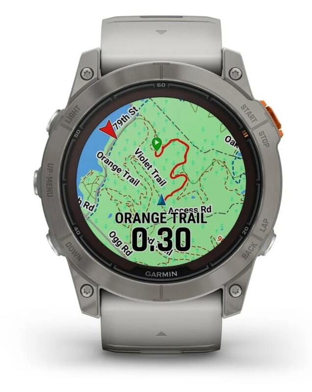 Смарт-часы Garmin Fenix 7X Pro Sapphire Solar Titanium with Grey/Orange Band (010-02778-64)