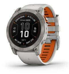 Смарт-часы Garmin Fenix 7X Pro Sapphire Solar Titanium with Grey/Orange Band (010-02778-64)