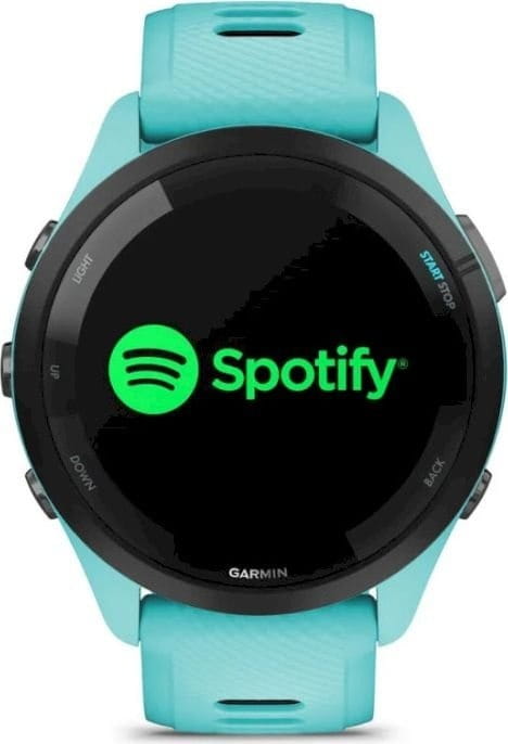 Смарт-годинник Garmin Forerunner 265 Black Bezel with Aqua Case and Aqua/Black Silicone Band (010-02810-52)