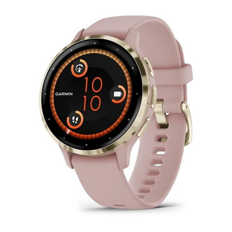 Смарт-часы Garmin Venu 3s Soft Gold Stainless Steel Bezel with Dust Rose Case and Silicone Band (010-02785-53)