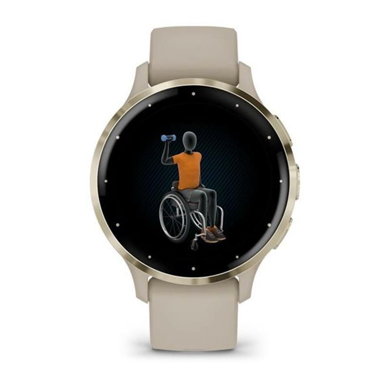 Смарт-часы Garmin Venu 3s Soft Gold Stainless Steel Bezel with French Gray Case and Silicone Band (010-02785-52)