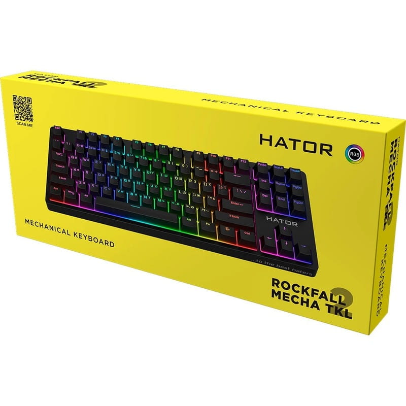 Клавиатура Hator Rockfall 2 Mecha TKL Orange Black (HTK-520)