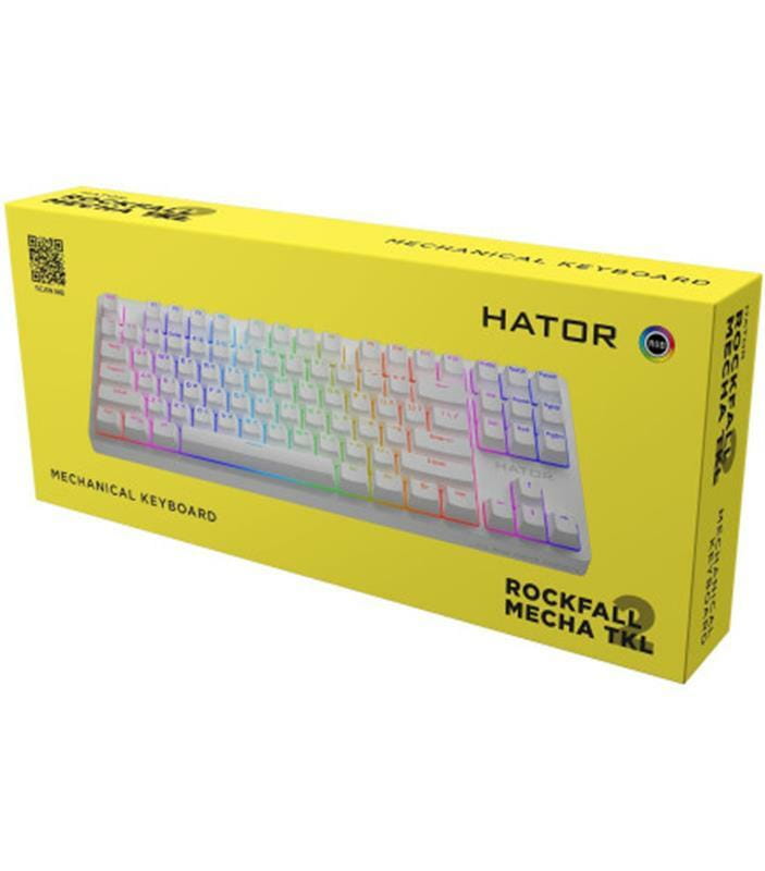 Клавиатура Hator Rockfall 2 Mecha TKL Orange White (HTK-521)