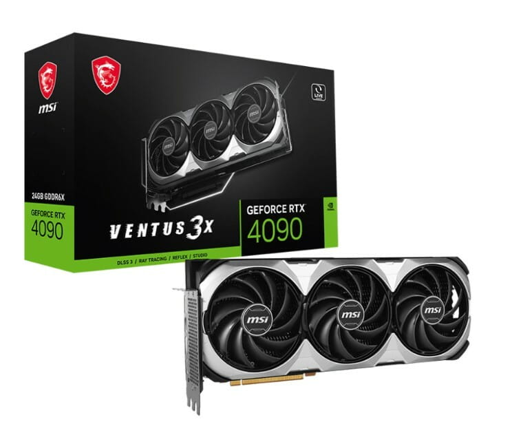 Видеокарта GF RTX 4090 24GB GDDR6X Ventus 3X E MSI (GeForce RTX 4090 Ventus 3X E 24G)