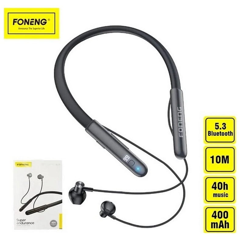 Bluetooth-гарнитура Foneng BL37 Digital Display Neckband Bluetooth Earphone (BL37-BE-DDN)