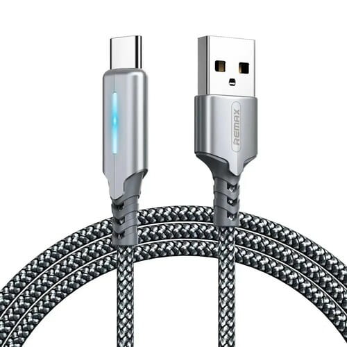 Photos - Cable (video, audio, USB) Remax Кабель  RC-123a Gonyu USB - USB Type-C , 2.4 A, 1 м, Silver (697 (M/M)