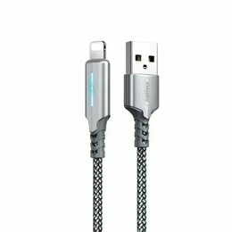Кабель Remax RC-123i Gonyu USB - Lightning (M/M), 2.4 A, 1 м, Silver (6972174151939)
