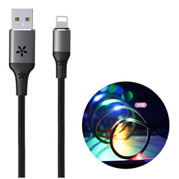 Кабель Remax RC-133i EL Luminous (Sound-Activated) USB - Lightning (M/M), 1 м Black (6954851297567)
