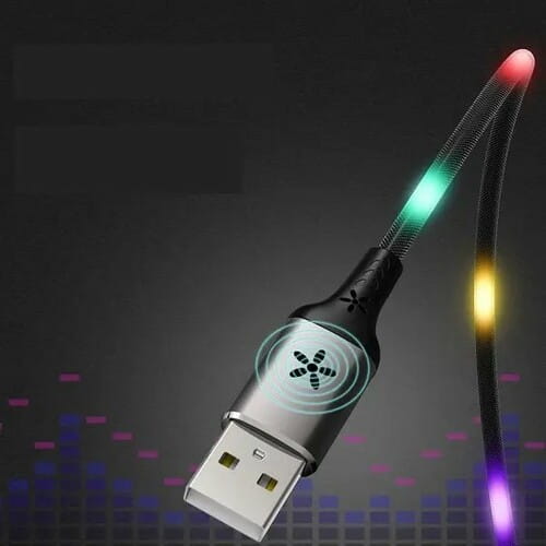 Фото - Кабель Remax   RC-133i EL Luminous  USB - Lightning (M/M), (Sound-Activated)