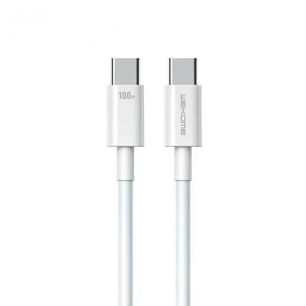 Кабель WK WDC-182 USB Type-C - USB Type-C (M/M), 1 м, 100 W, White (6941027632017)