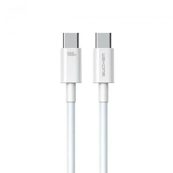 Кабель WK WDC-182 USB Type-C - USB Type-C (M/M), 1 м, 100 W, White (6941027632017)