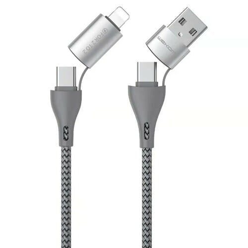 Photos - Cable (video, audio, USB) WK DESIGN Кабель WK WDC-112 4-in-1 USB + USB Type-C - USB Type-C + Lightning , (M/M)