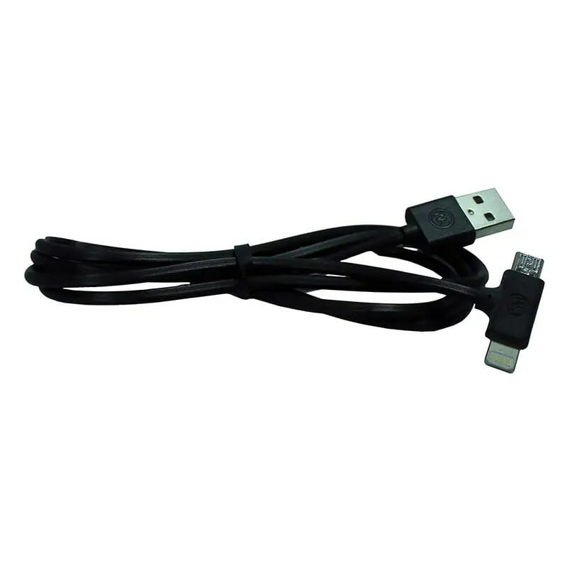 Кабель WK WDC-008 Axe USB - Lightning + micro USB (M/M), 1 м, Black (6970349287285)