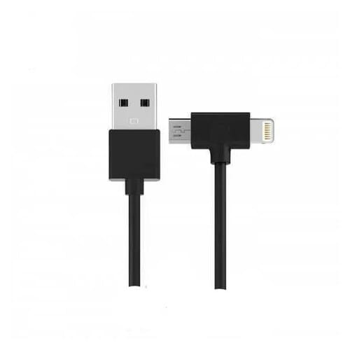 Фото - Кабель WK DESIGN  WK WDC-008 Axe USB - Lightning + micro USB , 1 м, Black (69703 (M/M)