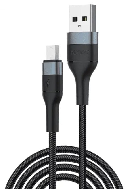 Кабель Foneng X51 Spiral Braided Cable USB - micro USB (M/M), 3 A, 1 м, Black (X51-CA-MU)