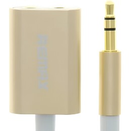 Адаптер Remax RL-S20 Sharing 3.5 мм - 2x3.5 мм (M/F), Gold (2000700007109)