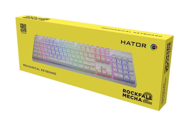 Клавіатура Hator Rockfall 2 Mecha Orange White (HTK-711)