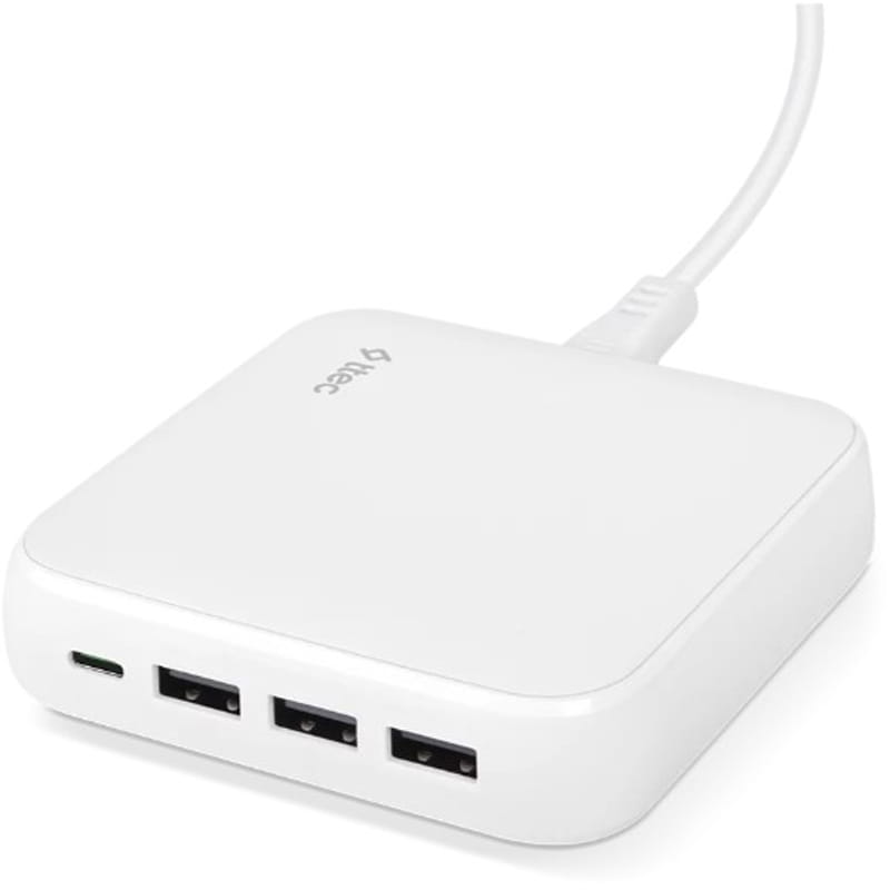 Сетевое зарядное устройство Ttec SmartCharger Quattro GaN USB-C/USB-A 65W White (2SCG02B)