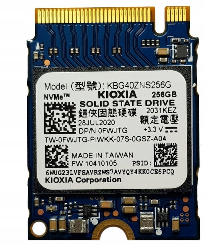 Накопитель SSD  256GB Kioxia BG4 M.2 2230 PCIe 3.0 x4 3D NAND TLC (KBG40ZNS256G_OEM)