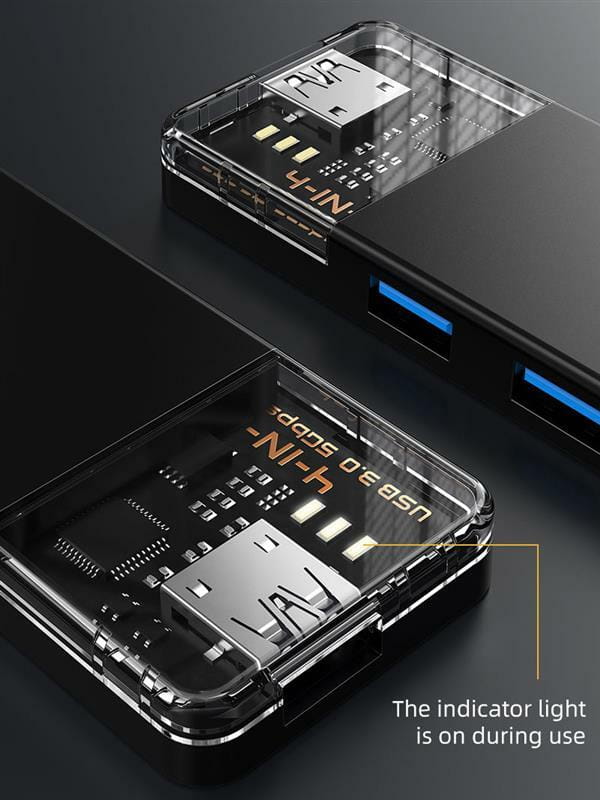 Концентратор Cabletime USB Type C - 4 Port USB 3.0, 0.15 m (CB03B)