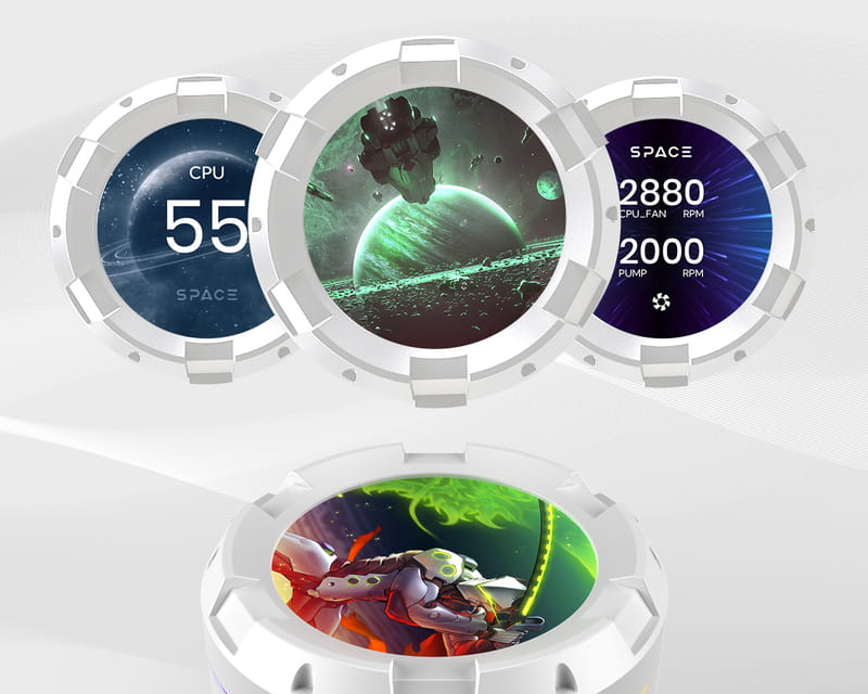 Система водяного охлаждения ID-Cooling Space LCD SL360 White