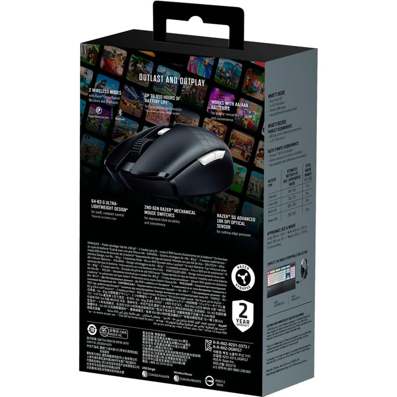 Мышь беспроводная Razer Orochi V2 Wireless Roblox Edition Black (RZ01-03730600-R3M1)