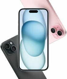 Смартфон Apple iPhone 15 256GB A3090 Black (MTP63RX/A)