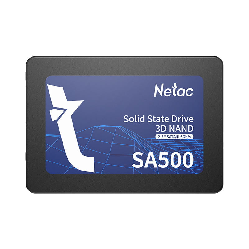 Накопичувач SSD 256GB Netac SA500 2.5" SATAIII 3D NAND TLC Black (NT01SA500-256-S3X)