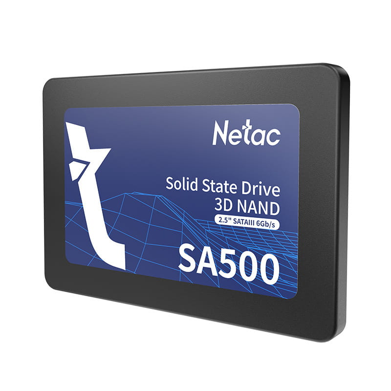 Накопичувач SSD 256GB Netac SA500 2.5" SATAIII 3D NAND TLC Black (NT01SA500-256-S3X)