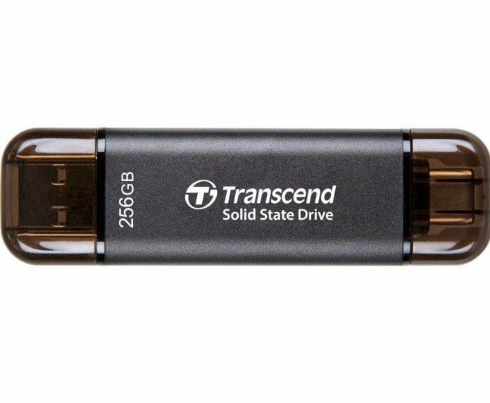 Накопитель внешний SSD USB Type-A/Type-C 256GB Transcend ESD310С Black (TS256GESD310C)
