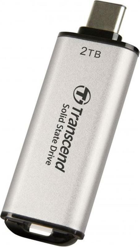 Накопитель внешний SSD USB 3.1 Gen 2 Type-C 2TB Transcend ESD300 Silver (TS2TESD300S)