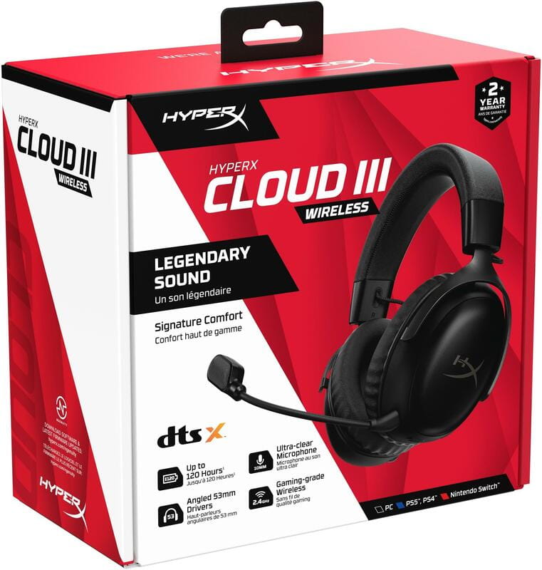 Гарнитура HyperX Cloud III Wireless Black (77Z45AA)