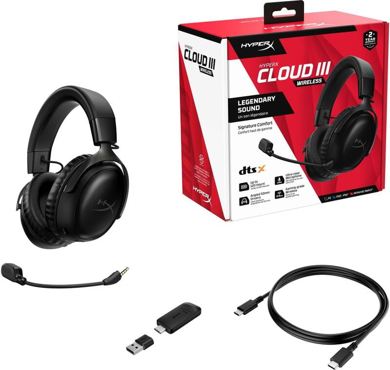 Гарнитура HyperX Cloud III Wireless Black (77Z45AA)