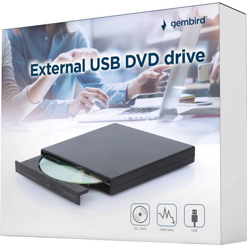 Внешний Gembird DVD-USB-04 DVD-привод, USB 2.0