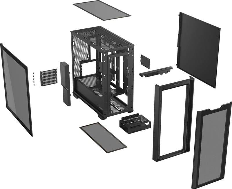 Корпус Asus A21 Black Tempered Glass без БП (90DC00H0-B09010)