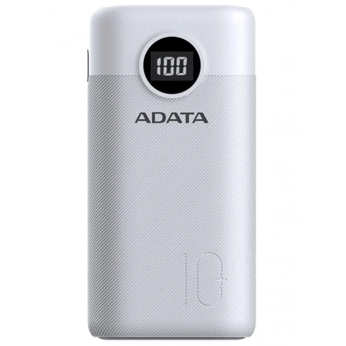 Універсальна мобільна батарея A-DATA P10000QCD 10000mAh White (AP10000QCD-DGT-CWH)