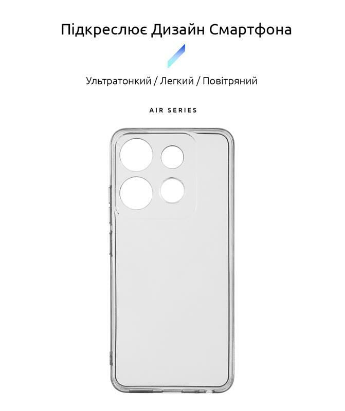 Чехол-накладка Armorstandart Air для Tecno Spark Go 2023 (BF7) Cam cov Transparent (ARM67168)