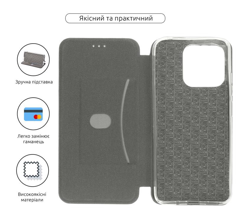 Чехол-книжка Armorstandart G-Case для Xiaomi Redmi 12С/11A Black (ARM65969)