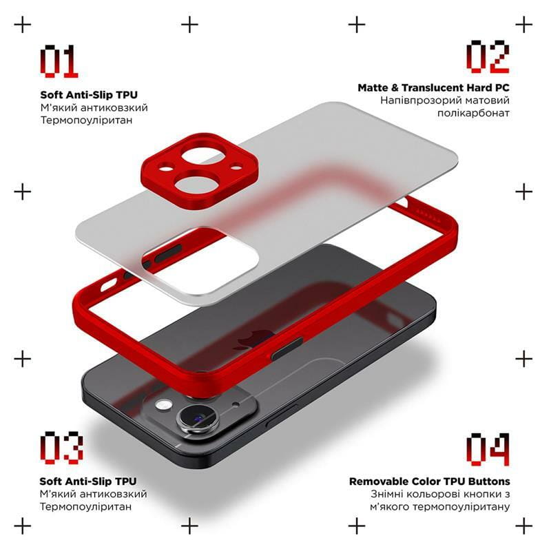 Чехол-накладка Armorstandart Frosted Matte для Samsung Galaxy M14 5G SM-M146 Red (ARM66724)