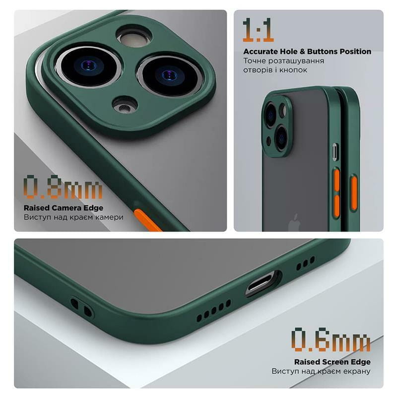 Чохол-накладка Armorstandart Frosted Matte для Tecno Spark 10 4G (KI5q) Dark Green (ARM70498)